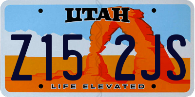 UT license plate Z152JS