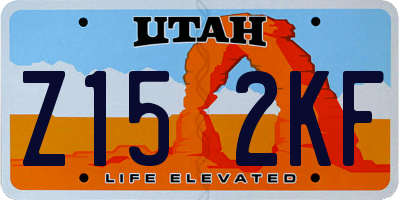UT license plate Z152KF