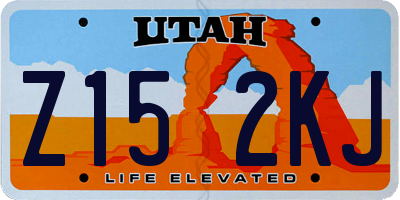 UT license plate Z152KJ
