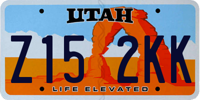 UT license plate Z152KK