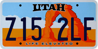 UT license plate Z152LF
