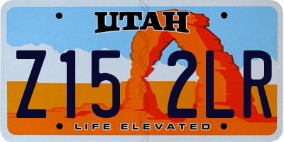UT license plate Z152LR