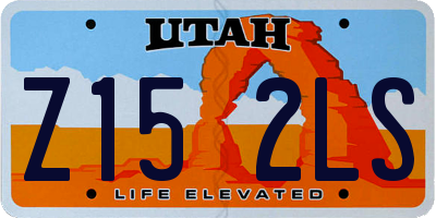 UT license plate Z152LS