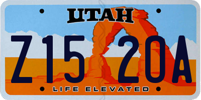 UT license plate Z152OA