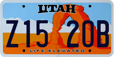 UT license plate Z152OB