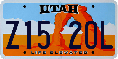 UT license plate Z152OL