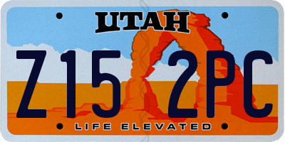 UT license plate Z152PC