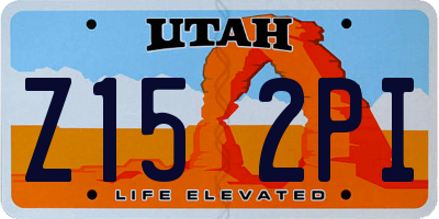 UT license plate Z152PI