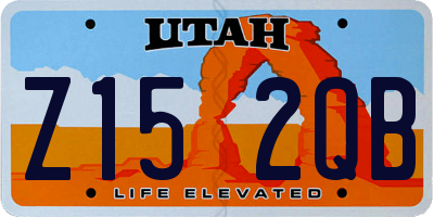 UT license plate Z152QB