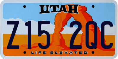 UT license plate Z152QC