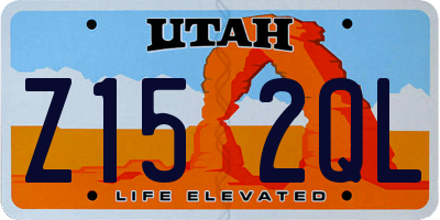 UT license plate Z152QL