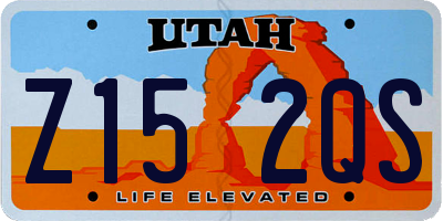 UT license plate Z152QS