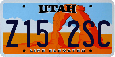 UT license plate Z152SC