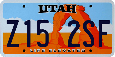 UT license plate Z152SF