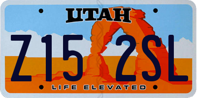 UT license plate Z152SL