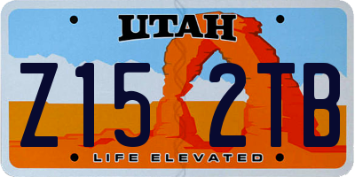 UT license plate Z152TB