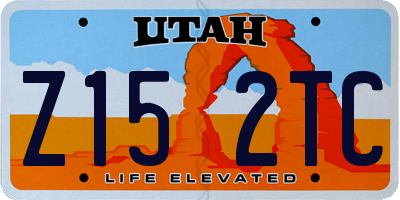 UT license plate Z152TC