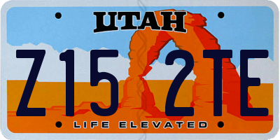 UT license plate Z152TE