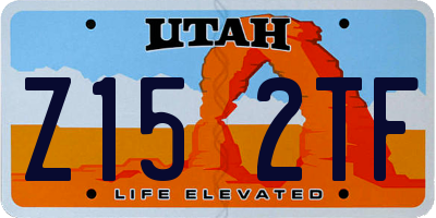 UT license plate Z152TF