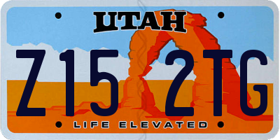 UT license plate Z152TG