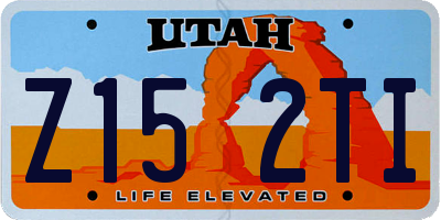 UT license plate Z152TI