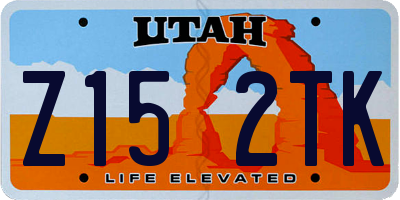 UT license plate Z152TK