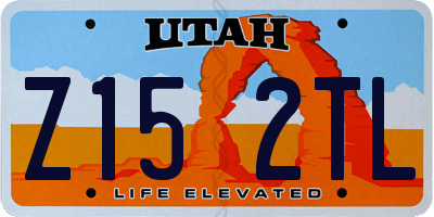 UT license plate Z152TL