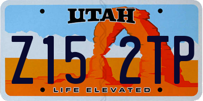 UT license plate Z152TP