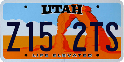 UT license plate Z152TS