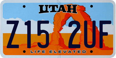 UT license plate Z152UF