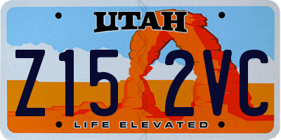 UT license plate Z152VC