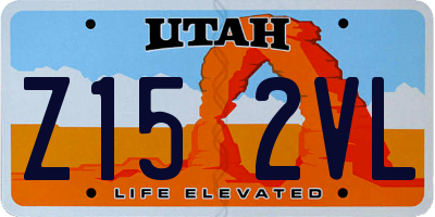 UT license plate Z152VL