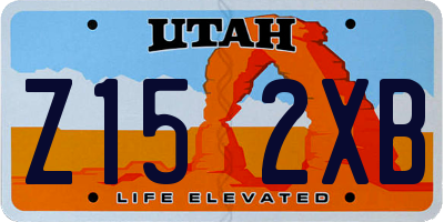 UT license plate Z152XB