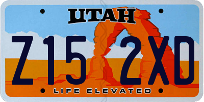 UT license plate Z152XD