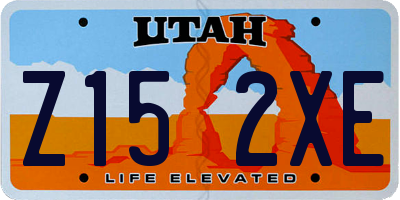UT license plate Z152XE