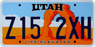 UT license plate Z152XH