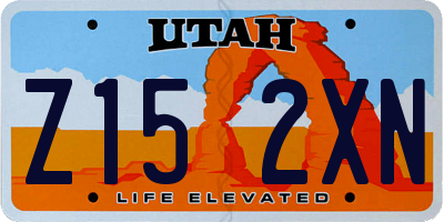 UT license plate Z152XN