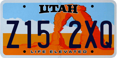 UT license plate Z152XQ
