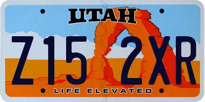 UT license plate Z152XR