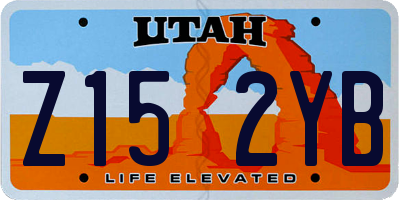 UT license plate Z152YB