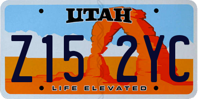 UT license plate Z152YC
