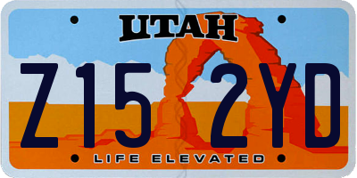UT license plate Z152YD
