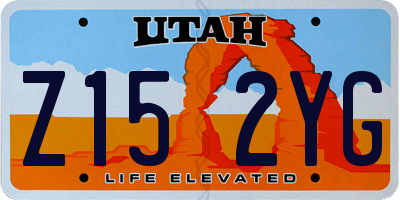 UT license plate Z152YG
