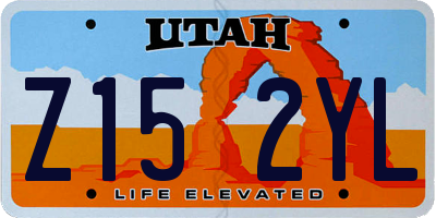 UT license plate Z152YL