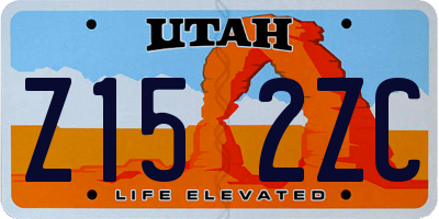 UT license plate Z152ZC