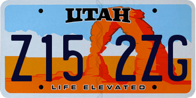 UT license plate Z152ZG
