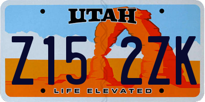 UT license plate Z152ZK