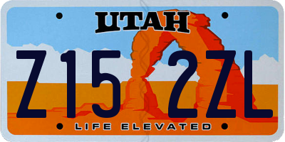 UT license plate Z152ZL