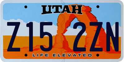 UT license plate Z152ZN
