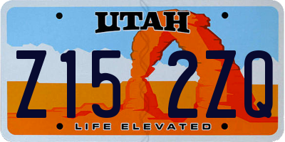 UT license plate Z152ZQ